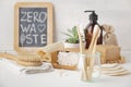 Zero Waste Concept. Eco-friendly Bathroom Accessories, Copyspace