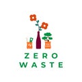 Zero Waste Design Concept for Environment Poster or any design