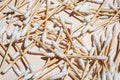 Zero waste ear sticks abstract background Royalty Free Stock Photo
