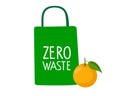 Zero waste. Green textile reusable shopping bag. Waiver of plastic bags. Choosing an eco-friendly bag. Environmentally