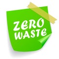 Zero waste green vector sticker Royalty Free Stock Photo