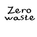 Zero waste - handwritten text, creative vector lettering, isolated on white background Royalty Free Stock Photo