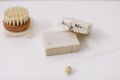 Zero waste kitchen accessories, natural organic soap. Concept of plastic free and eco friendly products in household, top view Royalty Free Stock Photo