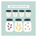 Zero waste kitchen pantry.