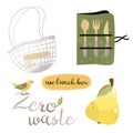 Zero waste lifestyle elements Royalty Free Stock Photo