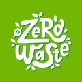 ZERO WASTE logo stamp quote. Circular icon Vector eco quote. Reduce food waste. Less food waste. Recycle, reuse, reduce