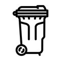 zero waste sorting line icon vector illustration Royalty Free Stock Photo