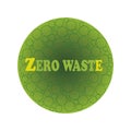 Icon with colorful zero waste text and texture