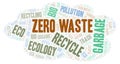 Zero Waste word cloud Royalty Free Stock Photo