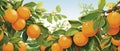 Zest of the Season: Creating a Refreshing Orange Fruit Background. Generative AI