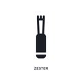zester isolated icon. simple element illustration from kitchen concept icons. zester editable logo sign symbol design on white