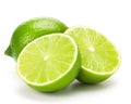 Zestful Citrus: Isolated Lime Fruit Segment on White Background