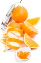 Zesting an orange Royalty Free Stock Photo