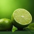 Zesty appeal Lime displayed against a light lime colored background