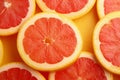 Zesty citrus goodness, close-up of vibrant grapefruit slices