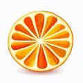 Zesty Citrus: Orange Slice Vector Artwork