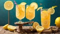 Zesty Delight A Lemonade Stand Celebration on National Lemon Juice Day.AI Generated
