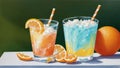 Zesty Delight Savoring Citrus Juice on National Creamsicle Day.AI Generated