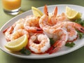 Zesty Sea Bites: Chilled Shrimp Delight in a Refreshing Cocktail Royalty Free Stock Photo