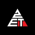 ZET triangle letter logo design with triangle shape. ZET triangle logo design monogram. ZET triangle vector logo template with red Royalty Free Stock Photo