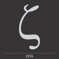 Zeta greek letter icon