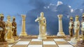 Zeus Chess Piece and Soldiers Royalty Free Stock Photo