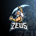 Zeus esports mascot logo Royalty Free Stock Photo