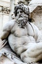 Zeus in a fountain of Piazza Navona, Rome Italy Royalty Free Stock Photo