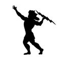 Zeus Jupiter god silhouette ancient mythology fantasy.