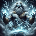 Zeus, the King of the Olympian gods in Greek mythology Royalty Free Stock Photo