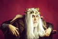 Zeus man with antlers Royalty Free Stock Photo