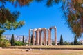 Zeus temple, majestic Ancient Greek ruins in Athens, Greece