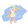 Zeus Thunderer Bearded Athlete Olympus Deity.