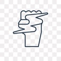 Zeus vector icon isolated on transparent background, linear Zeus