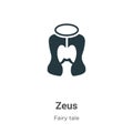 Zeus vector icon on white background. Flat vector zeus icon symbol sign from modern fairy tale collection for mobile concept and