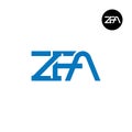 ZFA Logo Letter Monogram Design Royalty Free Stock Photo