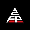 ZFP triangle letter logo design with triangle shape. ZFP triangle logo design monogram. ZFP triangle vector logo template with red Royalty Free Stock Photo
