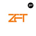 ZFT Logo Letter Monogram Design Royalty Free Stock Photo