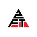 ZFT triangle letter logo design with triangle shape. ZFT triangle logo design monogram. ZFT triangle vector logo template with red Royalty Free Stock Photo