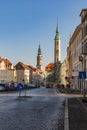 Two clock towers at market square Royalty Free Stock Photo