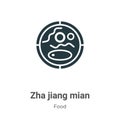 Zha jiang mian vector icon on white background. Flat vector zha jiang mian icon symbol sign from modern food collection for mobile
