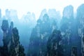 Zhangjiajie National Forest Park, shooted from Tianbo Mansion which was designated a UNESCO World Heritage Site,