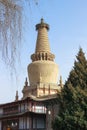 ZHANGYE, CHINA - MARCH 8 2016: The Giant Buddha Temple. The national AAAA tourist scenic spot in Zhangye, Gansu, China. Royalty Free Stock Photo