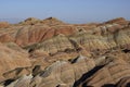 Colorful Zhangye Danxia National Geopark or China`s Rainbow Mountains, Gansu, China Royalty Free Stock Photo