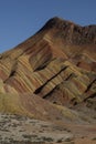 Colorful Zhangye Danxia National Geopark or China`s Rainbow Mountains, Gansu, China Royalty Free Stock Photo