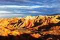 Zhangye Danxia landform before sunset Royalty Free Stock Photo