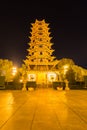 Zhangye wooden pagoda at night