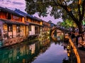 Zhouzhuang water town at Kunshan, Suzhou, Jiangsu, China Royalty Free Stock Photo