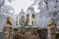 Khan Palace in Zheleznovodsk town in winter