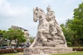 Zheng Chenggong statue at Koxinga Shrine in Tainan, Taiwan. Royalty Free Stock Photo